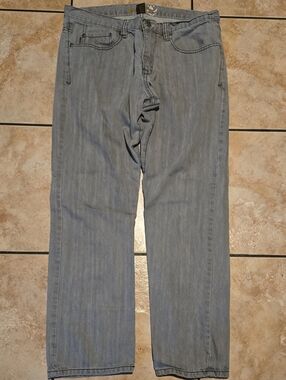 Rusty Light Gray Straight-Leg Men's Jeans